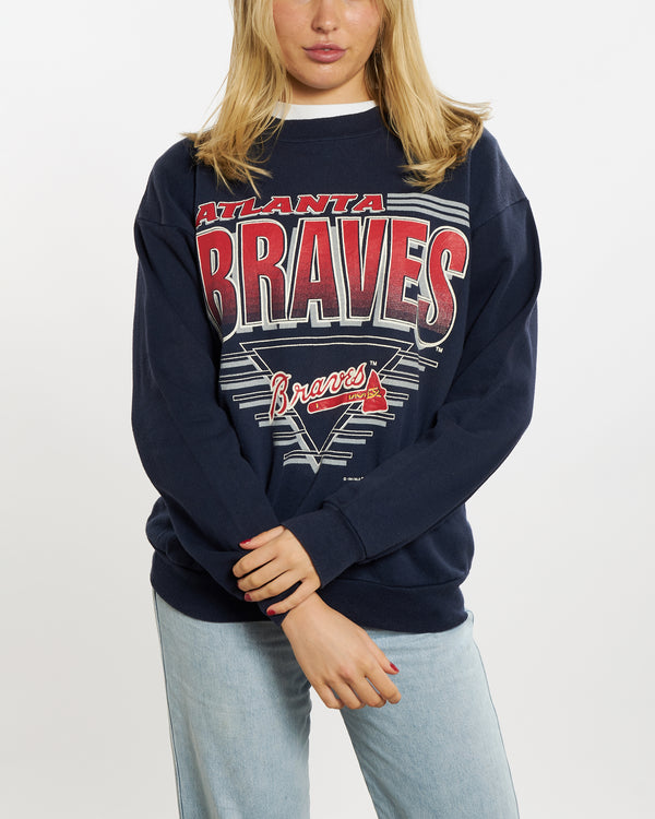 Vintage 1991 MLB Atlanta Braves Sweatshirt <br>M , The Real Deal , newtown, sydney, australia, thrift store, opshop, preloved, secondhand, sustainable, retro, antique, 70s, 80s, 90s, 2000s, 00s, fashion, clothing, streetwear, trendy, garment, style, boutique, store, shop, archive, sale, cheap, best, top