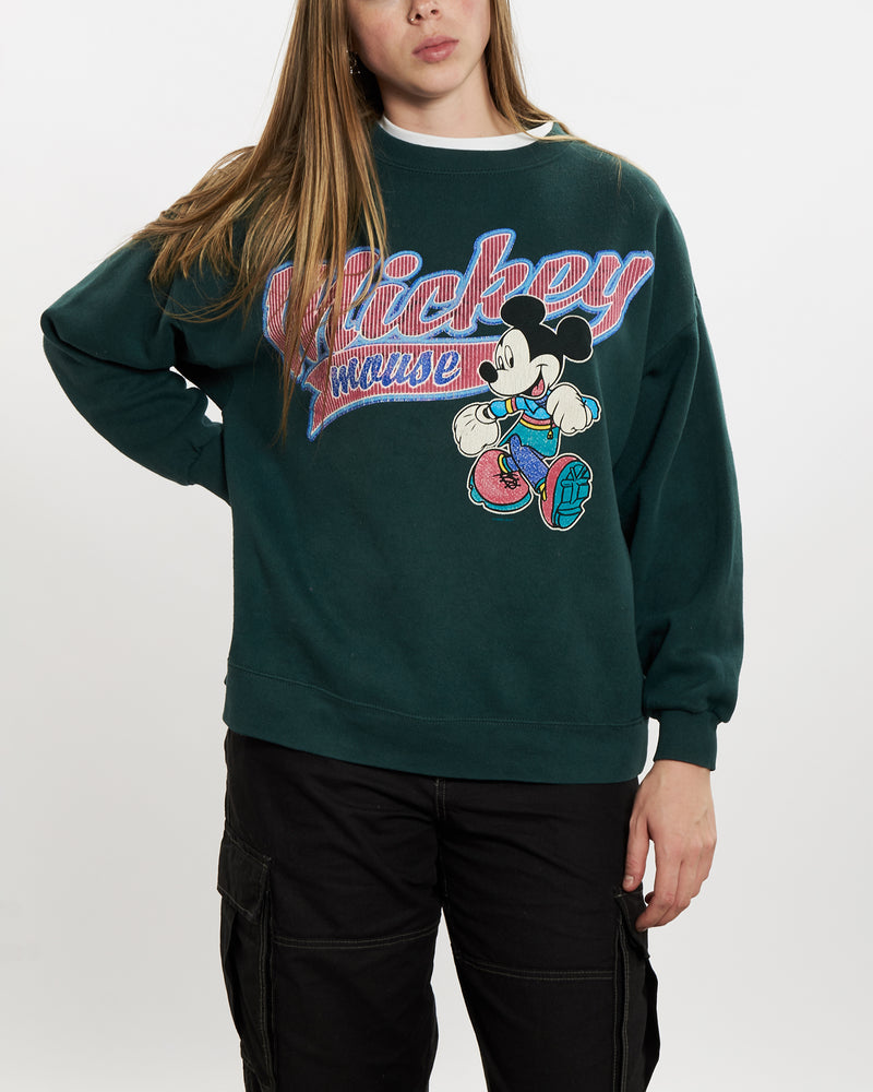 Vintage 90s Disney Mickey Mouse Sweatshirt <br>M , The Real Deal , newtown, sydney, australia, thrift store, opshop, preloved, secondhand, sustainable, retro, antique, 70s, 80s, 90s, 2000s, 00s, fashion, clothing, streetwear, trendy, garment, style, boutique, store, shop, archive, sale, cheap, best, top