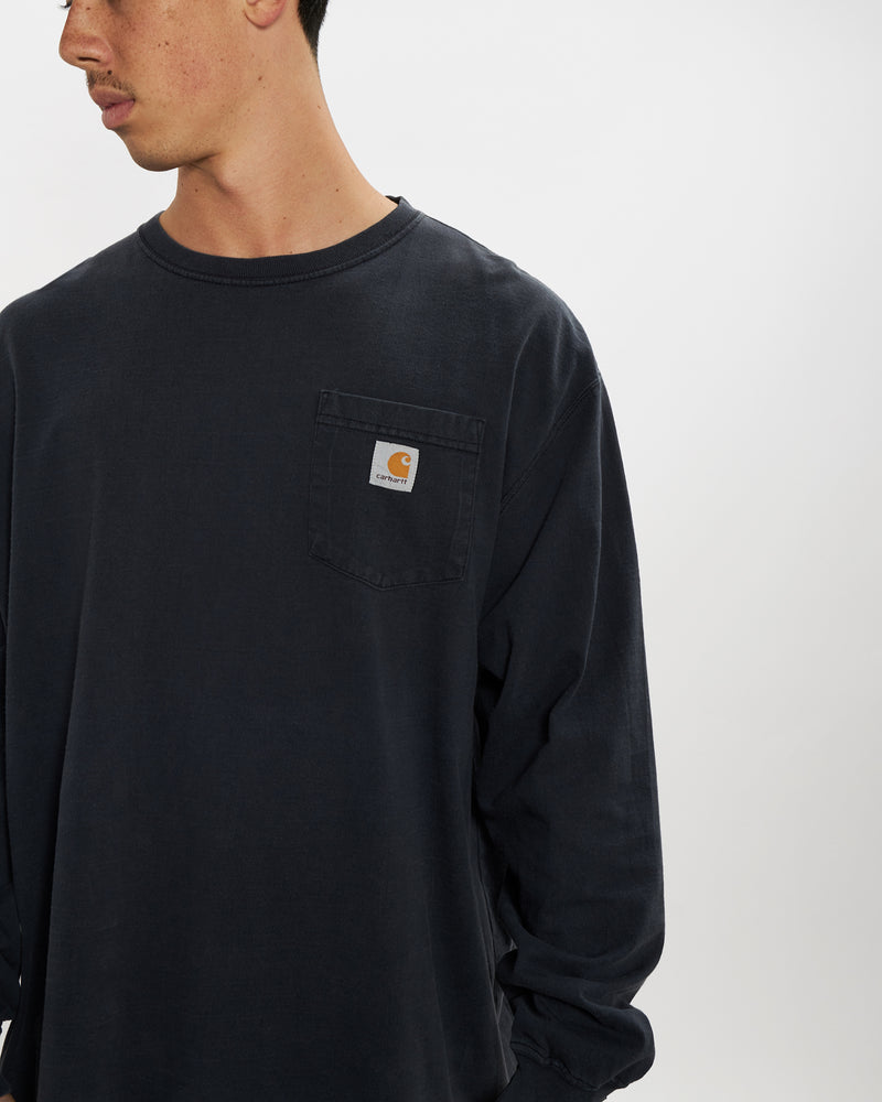 Vintage 90s Carhartt Long Sleeve Pocket Tee <br>XXL