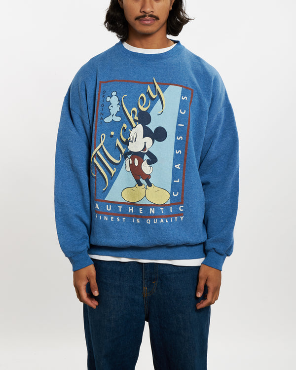 Vintage 90s Disney Mickey Mouse Sweatshirt <br>L , The Real Deal , newtown, sydney, australia, thrift store, opshop, preloved, secondhand, sustainable, retro, antique, 70s, 80s, 90s, 2000s, 00s, fashion, clothing, streetwear, trendy, garment, style, boutique, store, shop, archive, sale, cheap, best, top