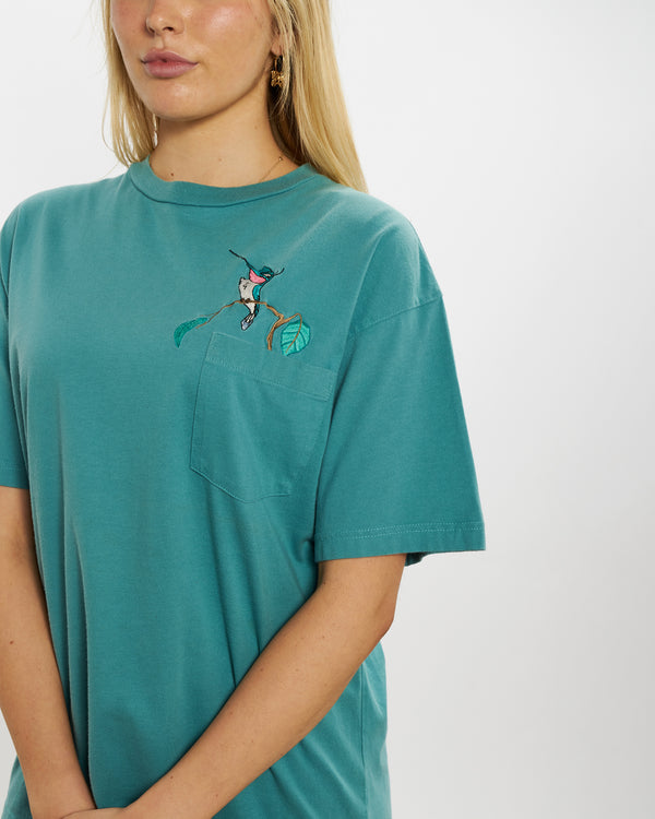 90s Pocahontas Embroidered Pocket Tee <br>M