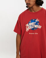 Vintage 90s Planet Hollywood 'Atlantic City' Tee <br>L