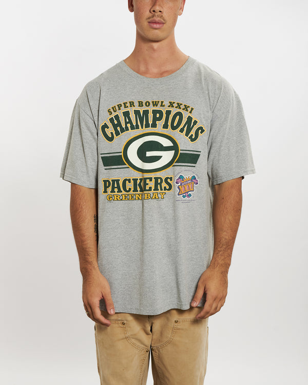 Vintage 1997 NFL Green Bay Packers 'Champions' Tee <br>XL , The Real Deal , newtown, sydney, australia, thrift store, opshop, preloved, secondhand, sustainable, retro, antique, 70s, 80s, 90s, 2000s, 00s, fashion, clothing, streetwear, trendy, garment, style, boutique, store, shop, archive, sale, cheap, best, top