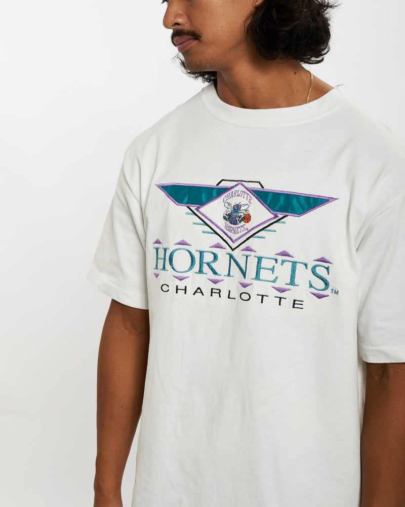 Vintage 90s NBA Charlotte Hornets Tee <br>L , The Real Deal , newtown, sydney, australia, thrift store, opshop, preloved, secondhand, sustainable, retro, antique, 70s, 80s, 90s, 2000s, 00s, fashion, clothing, streetwear, trendy, garment, style, boutique, store, shop, archive, sale, cheap, best, top