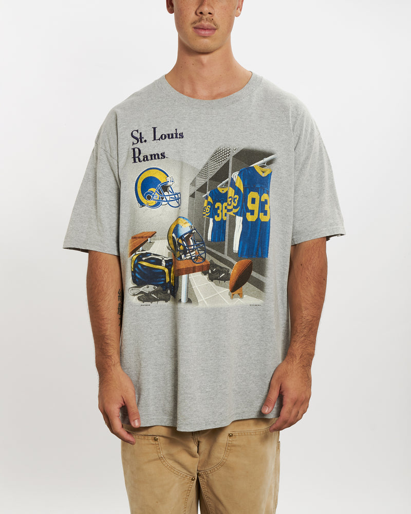 Vintage 1995 NFL St. Louis Rams Tee <br>XL , The Real Deal , newtown, sydney, australia, thrift store, opshop, preloved, secondhand, sustainable, retro, antique, 70s, 80s, 90s, 2000s, 00s, fashion, clothing, streetwear, trendy, garment, style, boutique, store, shop, archive, sale, cheap, best, top