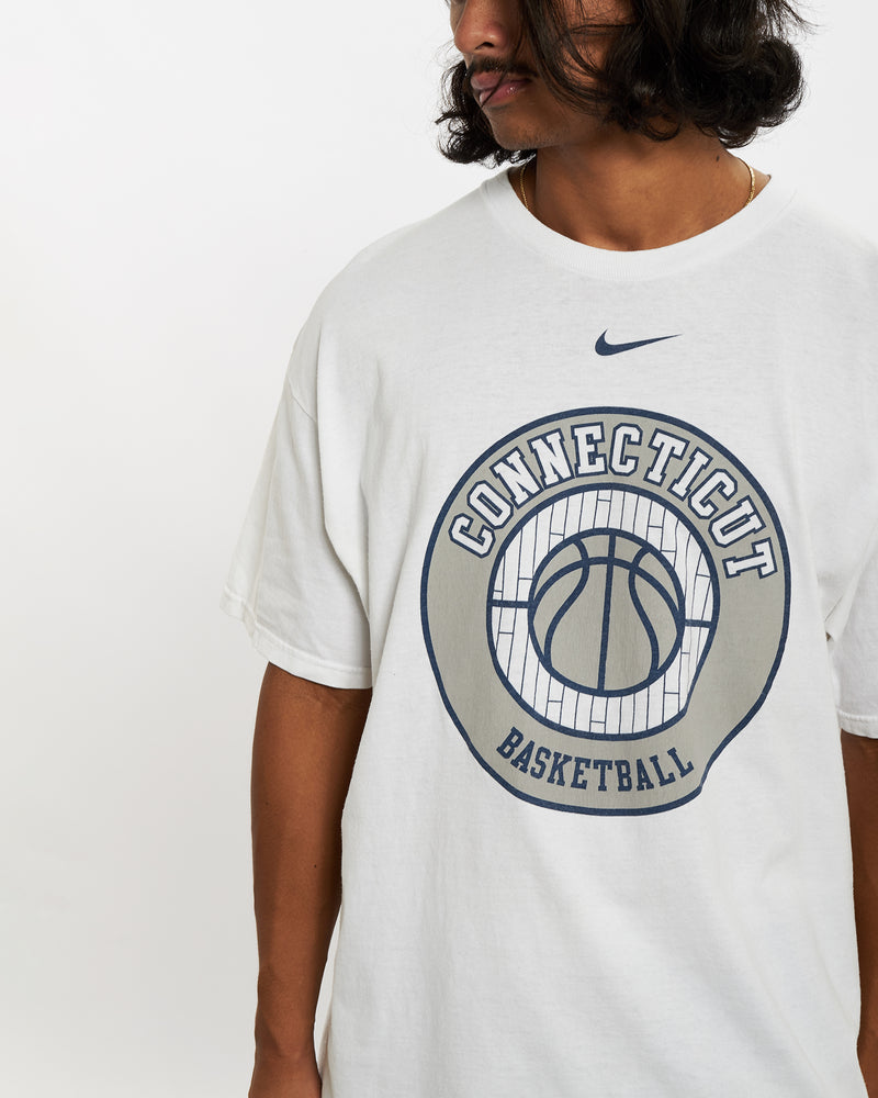 Vintage 90s Nike Connecticut Basketball Tee <br>L