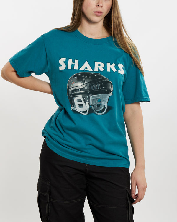 Vintage 90s NHL San Jose Sharks Tee <br>M , The Real Deal , newtown, sydney, australia, thrift store, opshop, preloved, secondhand, sustainable, retro, antique, 70s, 80s, 90s, 2000s, 00s, fashion, clothing, streetwear, trendy, garment, style, boutique, store, shop, archive, sale, cheap, best, top