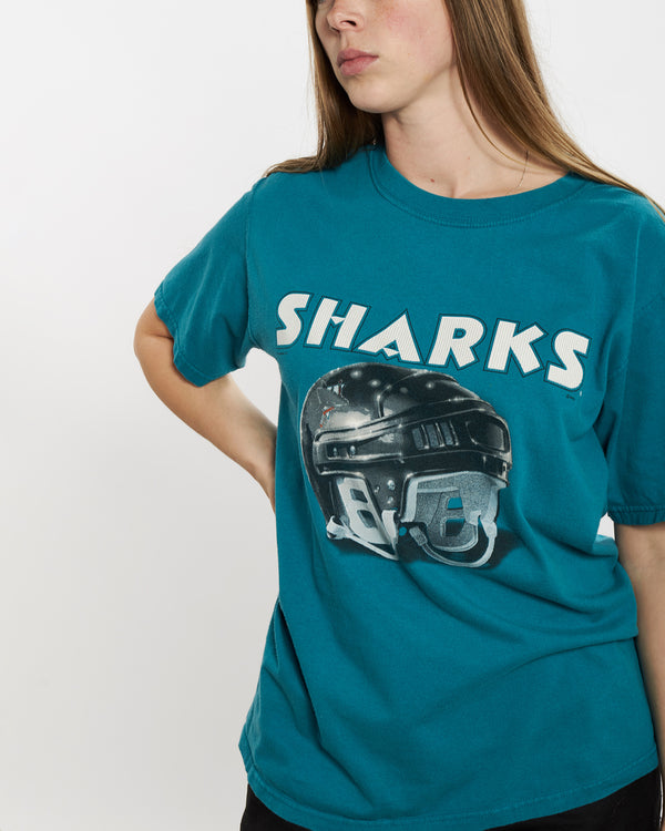 Vintage 90s NHL San Jose Sharks Tee <br>M , The Real Deal , newtown, sydney, australia, thrift store, opshop, preloved, secondhand, sustainable, retro, antique, 70s, 80s, 90s, 2000s, 00s, fashion, clothing, streetwear, trendy, garment, style, boutique, store, shop, archive, sale, cheap, best, top