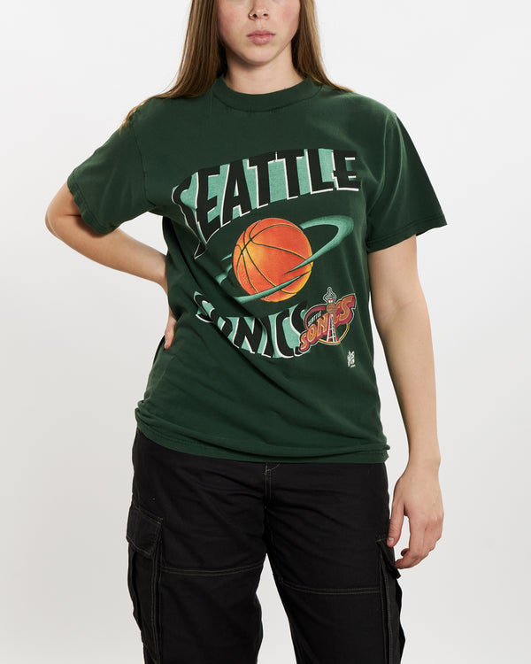 Vintage 90s NBA Seattle Sonics Tee <br>M , The Real Deal , newtown, sydney, australia, thrift store, opshop, preloved, secondhand, sustainable, retro, antique, 70s, 80s, 90s, 2000s, 00s, fashion, clothing, streetwear, trendy, garment, style, boutique, store, shop, archive, sale, cheap, best, top