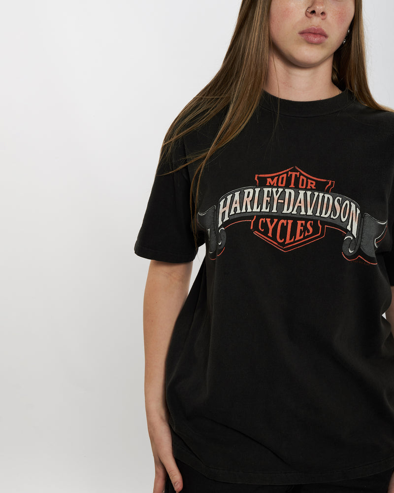 Vintage 90s Harley Davidson Tee <br>M , The Real Deal , newtown, sydney, australia, thrift store, opshop, preloved, secondhand, sustainable, retro, antique, 70s, 80s, 90s, 2000s, 00s, fashion, clothing, streetwear, trendy, garment, style, boutique, store, shop, archive, sale, cheap, best, top