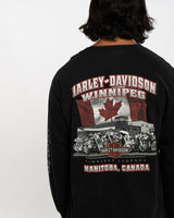 Vintage Harley Davidson Long Sleeve Tee <br>L , The Real Deal , newtown, sydney, australia, thrift store, opshop, preloved, secondhand, sustainable, retro, antique, 70s, 80s, 90s, 2000s, 00s, fashion, clothing, streetwear, trendy, garment, style, boutique, store, shop, archive, sale, cheap, best, top