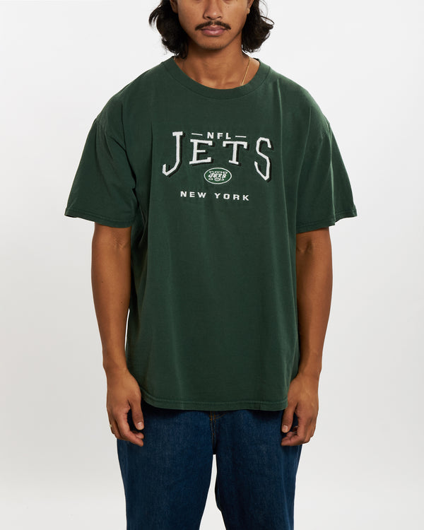 Vintage 90s NFL New York Jets Tee <br>L , The Real Deal , newtown, sydney, australia, thrift store, opshop, preloved, secondhand, sustainable, retro, antique, 70s, 80s, 90s, 2000s, 00s, fashion, clothing, streetwear, trendy, garment, style, boutique, store, shop, archive, sale, cheap, best, top