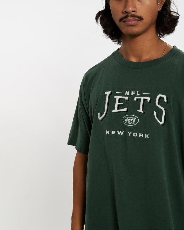 Vintage 90s NFL New York Jets Tee <br>L , The Real Deal , newtown, sydney, australia, thrift store, opshop, preloved, secondhand, sustainable, retro, antique, 70s, 80s, 90s, 2000s, 00s, fashion, clothing, streetwear, trendy, garment, style, boutique, store, shop, archive, sale, cheap, best, top