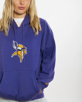 Vintage NFL Minnesota Vikings Hooded Sweatshirt <br>M , The Real Deal , newtown, sydney, australia, thrift store, opshop, preloved, secondhand, sustainable, retro, antique, 70s, 80s, 90s, 2000s, 00s, fashion, clothing, streetwear, trendy, garment, style, boutique, store, shop, archive, sale, cheap, best, top