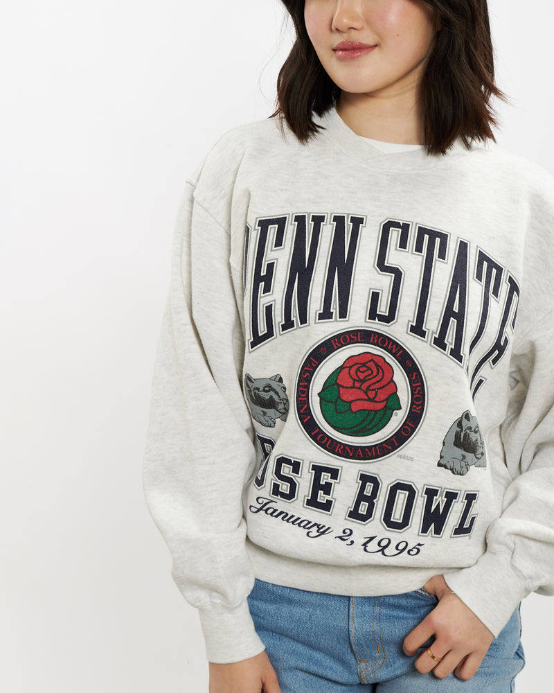 Vintage 1995 NCAA Penn State Nittany Lions Rose Bowl Sweatshirt <br>S , The Real Deal , newtown, sydney, australia, thrift store, opshop, preloved, secondhand, sustainable, retro, antique, 70s, 80s, 90s, 2000s, 00s, fashion, clothing, streetwear, trendy, garment, style, boutique, store, shop, archive, sale, cheap, best, top