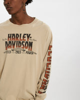 Vintage Harley Davidson Long Sleeve Tee <br>L , The Real Deal , newtown, sydney, australia, thrift store, opshop, preloved, secondhand, sustainable, retro, antique, 70s, 80s, 90s, 2000s, 00s, fashion, clothing, streetwear, trendy, garment, style, boutique, store, shop, archive, sale, cheap, best, top