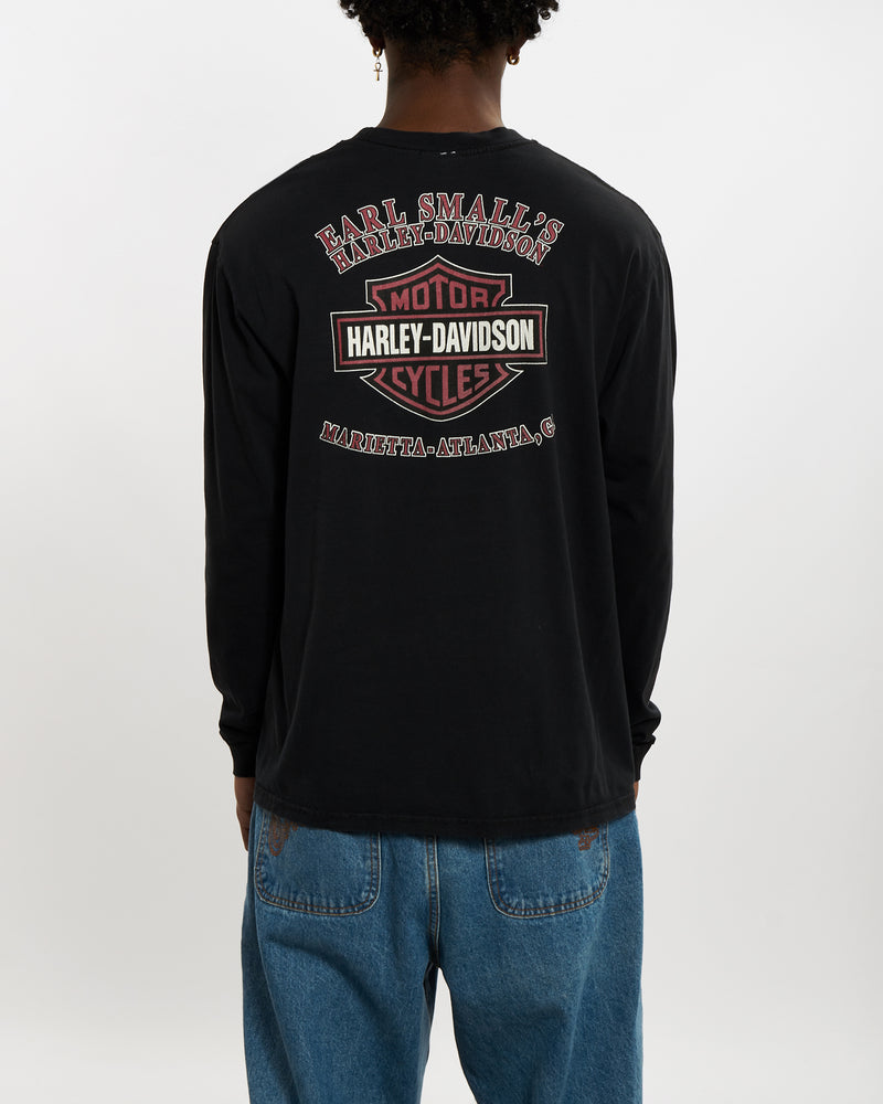 Vintage Harley Davidson Long Sleeve Tee <br>M , The Real Deal , newtown, sydney, australia, thrift store, opshop, preloved, secondhand, sustainable, retro, antique, 70s, 80s, 90s, 2000s, 00s, fashion, clothing, streetwear, trendy, garment, style, boutique, store, shop, archive, sale, cheap, best, top