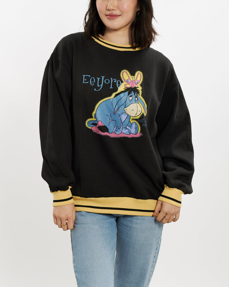 Vintage Disney Winnie The Pooh Eeyore Sweatshirt <br>S , The Real Deal , newtown, sydney, australia, thrift store, opshop, preloved, secondhand, sustainable, retro, antique, 70s, 80s, 90s, 2000s, 00s, fashion, clothing, streetwear, trendy, garment, style, boutique, store, shop, archive, sale, cheap, best, top