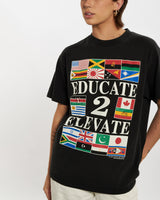 Vintage 1997 Educate 2 Elevate Tee <br>M , The Real Deal , newtown, sydney, australia, thrift store, opshop, preloved, secondhand, sustainable, retro, antique, 70s, 80s, 90s, 2000s, 00s, fashion, clothing, streetwear, trendy, garment, style, boutique, store, shop, archive, sale, cheap, best, top