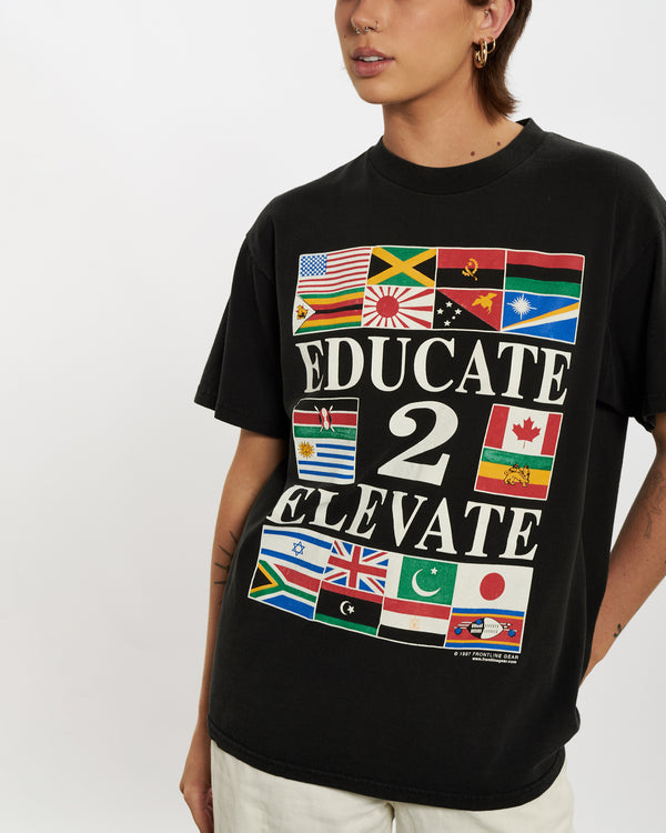 Vintage 1997 Educate 2 Elevate Tee <br>M