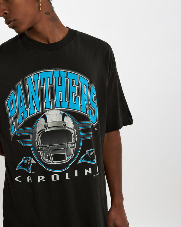 Vintage 1995 NFL Carolina Panthers Tee <br>L , The Real Deal , newtown, sydney, australia, thrift store, opshop, preloved, secondhand, sustainable, retro, antique, 70s, 80s, 90s, 2000s, 00s, fashion, clothing, streetwear, trendy, garment, style, boutique, store, shop, archive, sale, cheap, best, top