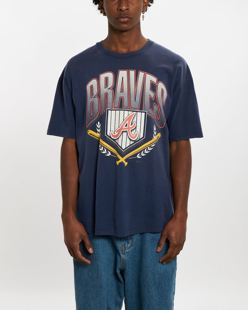 Vintage 1993 MLB Atlanta Braves Tee <br>L , The Real Deal , newtown, sydney, australia, thrift store, opshop, preloved, secondhand, sustainable, retro, antique, 70s, 80s, 90s, 2000s, 00s, fashion, clothing, streetwear, trendy, garment, style, boutique, store, shop, archive, sale, cheap, best, top