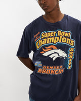 Vintage 1999 NFL Denver Broncos Super Bowl Tee <br>L , The Real Deal , newtown, sydney, australia, thrift store, opshop, preloved, secondhand, sustainable, retro, antique, 70s, 80s, 90s, 2000s, 00s, fashion, clothing, streetwear, trendy, garment, style, boutique, store, shop, archive, sale, cheap, best, top