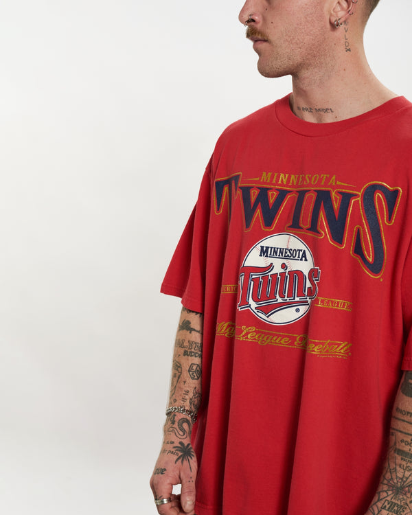 Vintage MLB Minnesota Twins Tee <br>L , The Real Deal , newtown, sydney, australia, thrift store, opshop, preloved, secondhand, sustainable, retro, antique, 70s, 80s, 90s, 2000s, 00s, fashion, clothing, streetwear, trendy, garment, style, boutique, store, shop, archive, sale, cheap, best, top