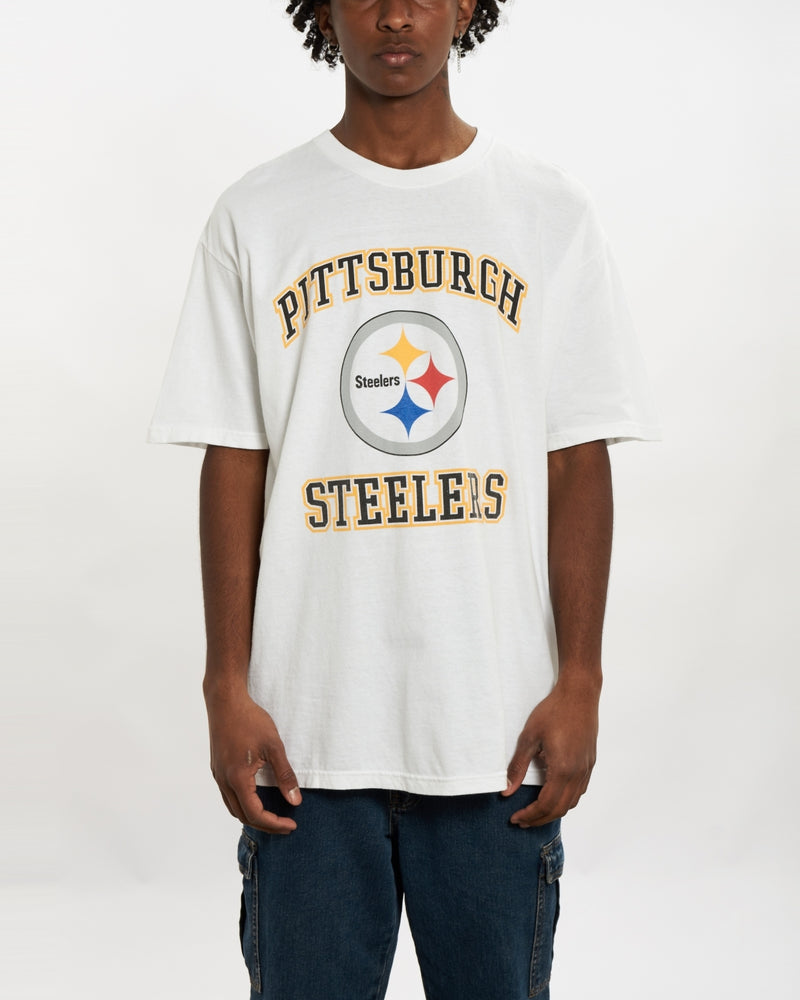 Vintage NFL Pittsburgh Steelers Tee <br>L , The Real Deal , newtown, sydney, australia, thrift store, opshop, preloved, secondhand, sustainable, retro, antique, 70s, 80s, 90s, 2000s, 00s, fashion, clothing, streetwear, trendy, garment, style, boutique, store, shop, archive, sale, cheap, best, top