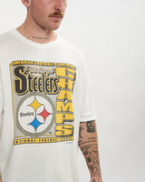 Vintage 1995 NFL Pittsburgh Steelers Tee <br>L , The Real Deal , newtown, sydney, australia, thrift store, opshop, preloved, secondhand, sustainable, retro, antique, 70s, 80s, 90s, 2000s, 00s, fashion, clothing, streetwear, trendy, garment, style, boutique, store, shop, archive, sale, cheap, best, top