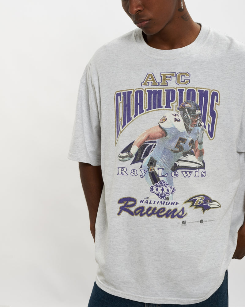 Vintage NFL Baltimore Ravens Tee <br>L , The Real Deal , newtown, sydney, australia, thrift store, opshop, preloved, secondhand, sustainable, retro, antique, 70s, 80s, 90s, 2000s, 00s, fashion, clothing, streetwear, trendy, garment, style, boutique, store, shop, archive, sale, cheap, best, top