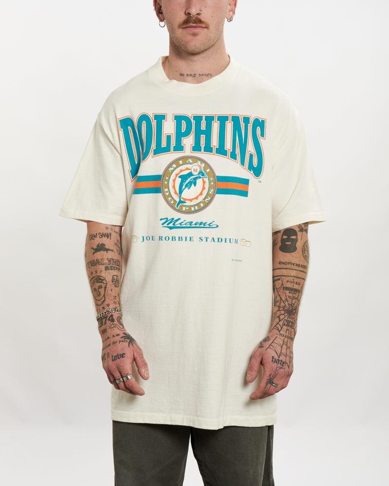 Vintage 1994 NFL Miami Dolphins Tee <br>L , The Real Deal , newtown, sydney, australia, thrift store, opshop, preloved, secondhand, sustainable, retro, antique, 70s, 80s, 90s, 2000s, 00s, fashion, clothing, streetwear, trendy, garment, style, boutique, store, shop, archive, sale, cheap, best, top