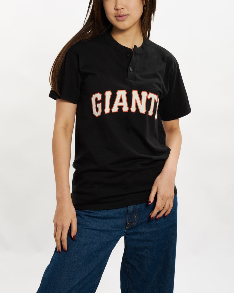 Vintage MLB San Francisco Giants Henley Tee <br>XS , The Real Deal , newtown, sydney, australia, thrift store, opshop, preloved, secondhand, sustainable, retro, antique, 70s, 80s, 90s, 2000s, 00s, fashion, clothing, streetwear, trendy, garment, style, boutique, store, shop, archive, sale, cheap, best, top