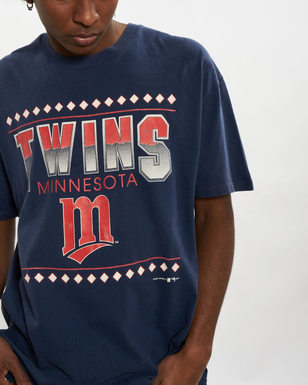 Vintage 1993 MLB Minnesota Twins Tee <br>L , The Real Deal , newtown, sydney, australia, thrift store, opshop, preloved, secondhand, sustainable, retro, antique, 70s, 80s, 90s, 2000s, 00s, fashion, clothing, streetwear, trendy, garment, style, boutique, store, shop, archive, sale, cheap, best, top