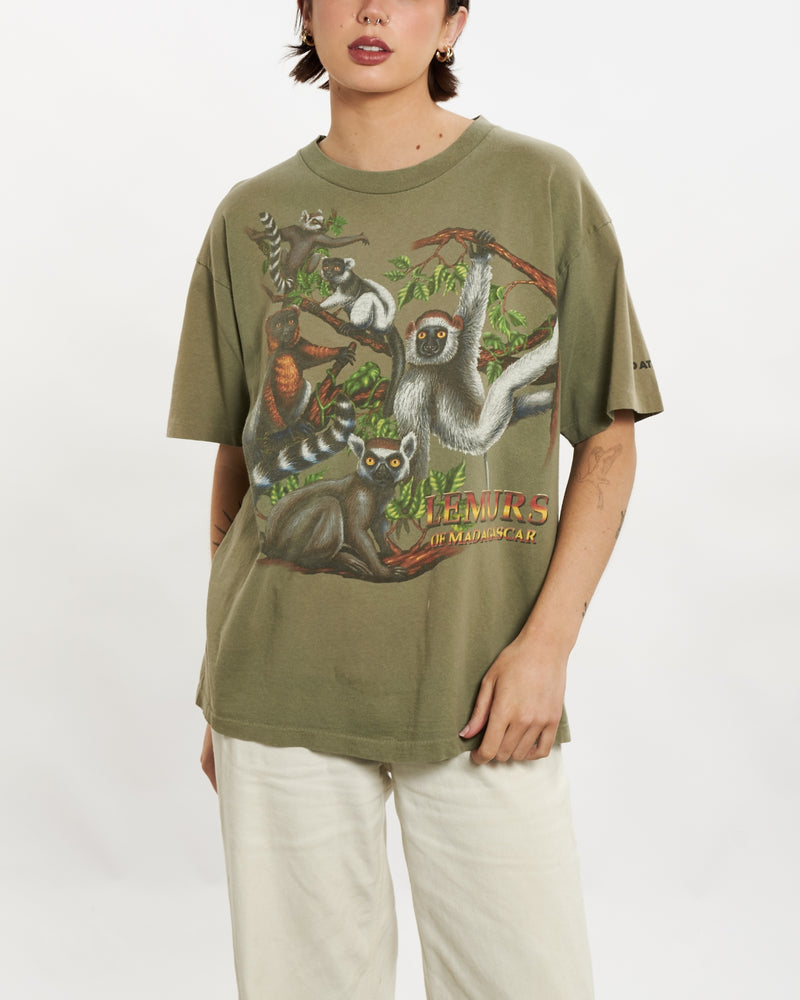 90s Wildlife Lemurs Of Madagascar Tee  <br>M