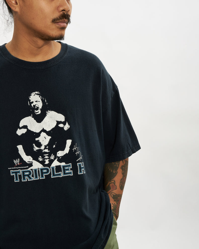 Vintage WWE Wrestling Triple H Tee <br>L , The Real Deal , newtown, sydney, australia, thrift store, opshop, preloved, secondhand, sustainable, retro, antique, 70s, 80s, 90s, 2000s, 00s, fashion, clothing, streetwear, trendy, garment, style, boutique, store, shop, archive, sale, cheap, best, top