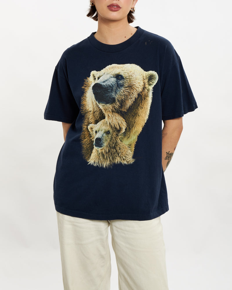 Vintage 90s Wildlife Polar Bear Tee  <br>M