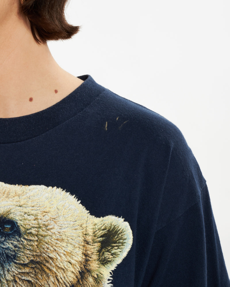 Vintage 90s Wildlife Polar Bear Tee  <br>M