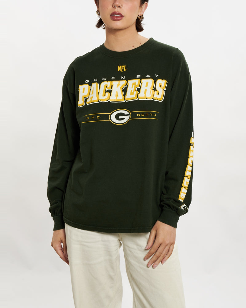 Vintage NFL Green Bay Packers Long Sleeve Tee <br>M , The Real Deal , newtown, sydney, australia, thrift store, opshop, preloved, secondhand, sustainable, retro, antique, 70s, 80s, 90s, 2000s, 00s, fashion, clothing, streetwear, trendy, garment, style, boutique, store, shop, archive, sale, cheap, best, top