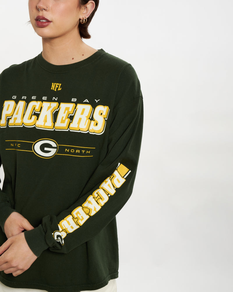 Vintage NFL Green Bay Packers Long Sleeve Tee <br>M , The Real Deal , newtown, sydney, australia, thrift store, opshop, preloved, secondhand, sustainable, retro, antique, 70s, 80s, 90s, 2000s, 00s, fashion, clothing, streetwear, trendy, garment, style, boutique, store, shop, archive, sale, cheap, best, top