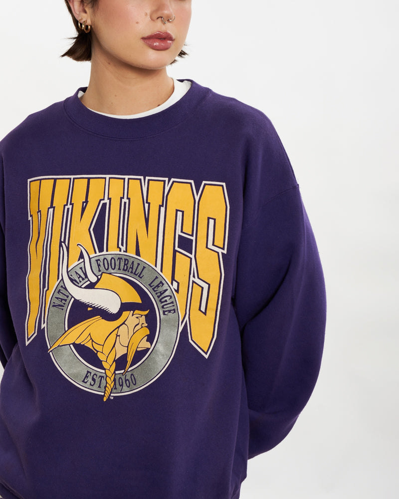 90s NFL Minnesota Vikings Sweatshirt <br>M