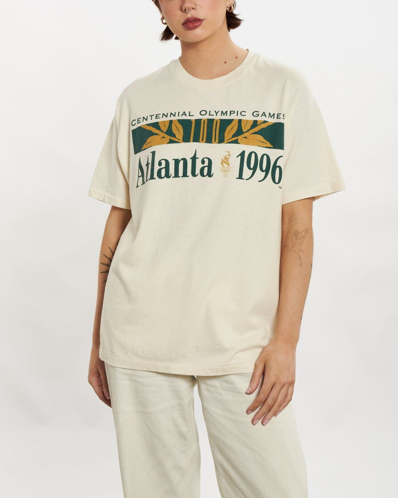 Vintage 1996 Atlanta Olympics Tee <br>M , The Real Deal , newtown, sydney, australia, thrift store, opshop, preloved, secondhand, sustainable, retro, antique, 70s, 80s, 90s, 2000s, 00s, fashion, clothing, streetwear, trendy, garment, style, boutique, store, shop, archive, sale, cheap, best, top