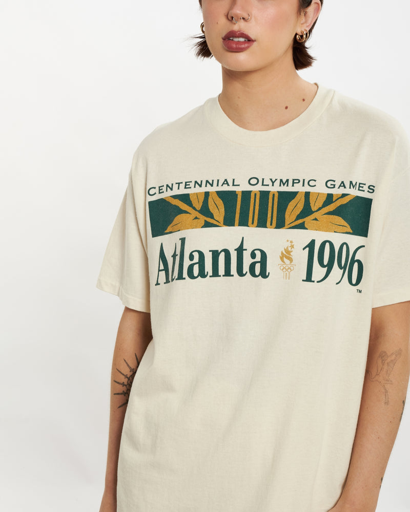 Vintage 1996 Atlanta Olympics Tee <br>M , The Real Deal , newtown, sydney, australia, thrift store, opshop, preloved, secondhand, sustainable, retro, antique, 70s, 80s, 90s, 2000s, 00s, fashion, clothing, streetwear, trendy, garment, style, boutique, store, shop, archive, sale, cheap, best, top