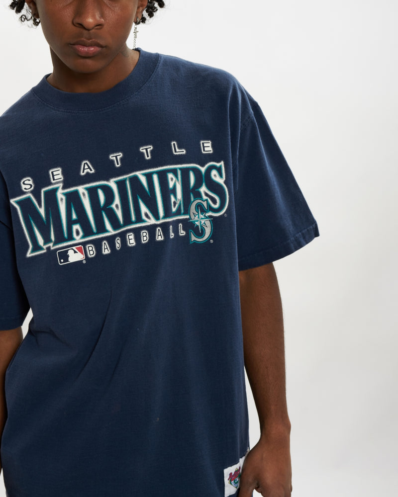 Vintage MLB Seattle Mariners Tee <br>L , The Real Deal , newtown, sydney, australia, thrift store, opshop, preloved, secondhand, sustainable, retro, antique, 70s, 80s, 90s, 2000s, 00s, fashion, clothing, streetwear, trendy, garment, style, boutique, store, shop, archive, sale, cheap, best, top