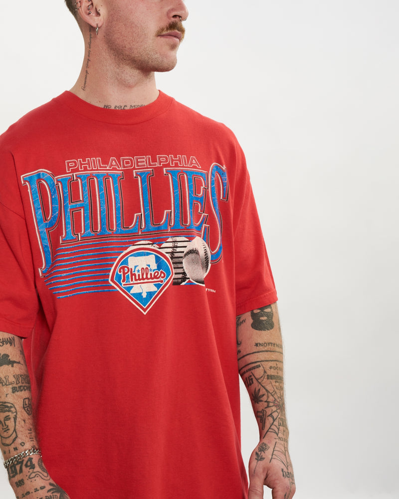 Vintage 1994 MLB Philadelphia Phillies Tee <br>L , The Real Deal , newtown, sydney, australia, thrift store, opshop, preloved, secondhand, sustainable, retro, antique, 70s, 80s, 90s, 2000s, 00s, fashion, clothing, streetwear, trendy, garment, style, boutique, store, shop, archive, sale, cheap, best, top