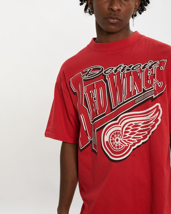 90s NHL Detroit Red Wings Tee <br>L