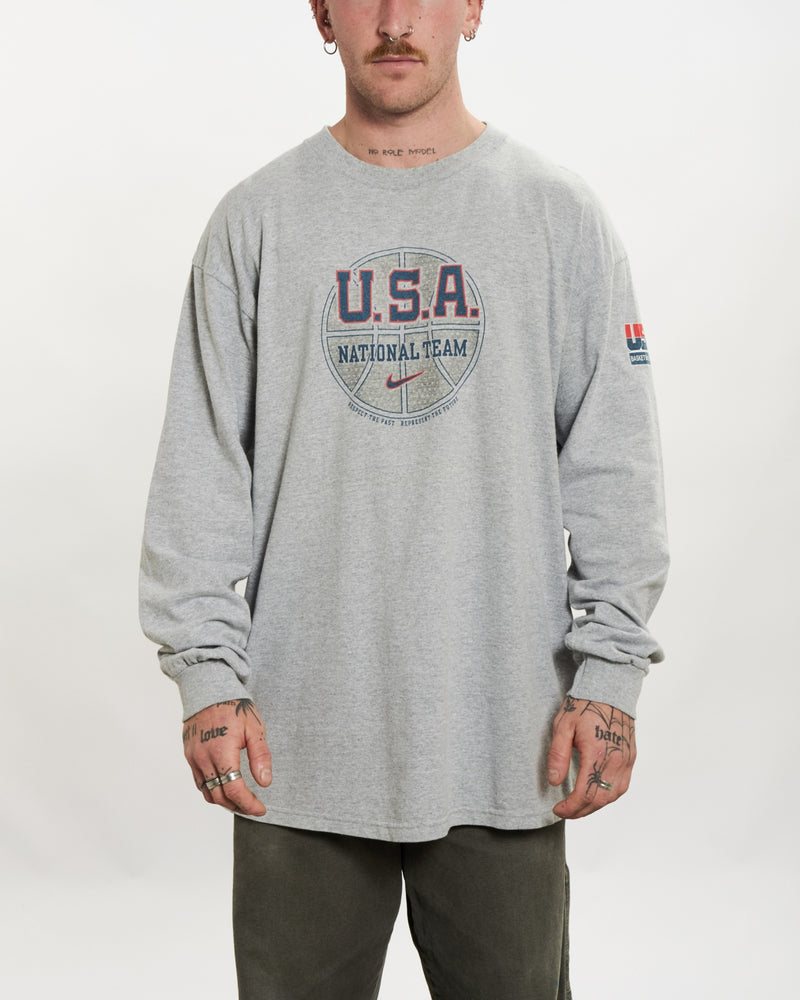 Vintage Nike USA Basketball Team Long Sleeve Tee  <br>L