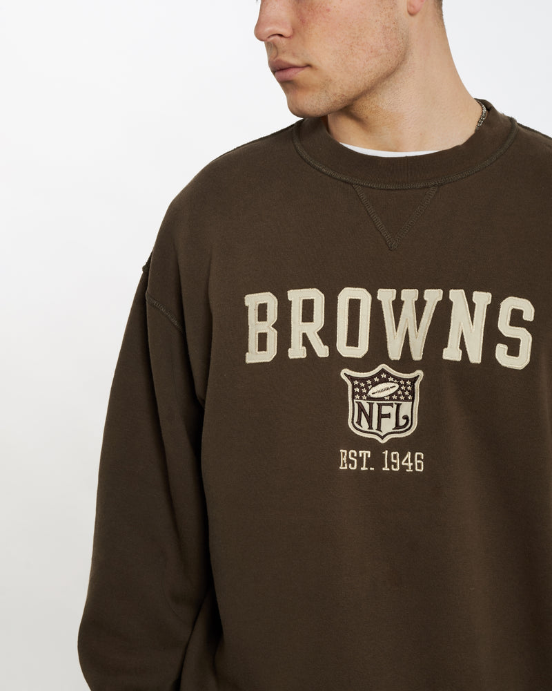 Vintage NFL Cleveland Browns Sweatshirt <br>XL , The Real Deal , newtown, sydney, australia, thrift store, opshop, preloved, secondhand, sustainable, retro, antique, 70s, 80s, 90s, 2000s, 00s, fashion, clothing, streetwear, trendy, garment, style, boutique, store, shop, archive, sale, cheap, best, top