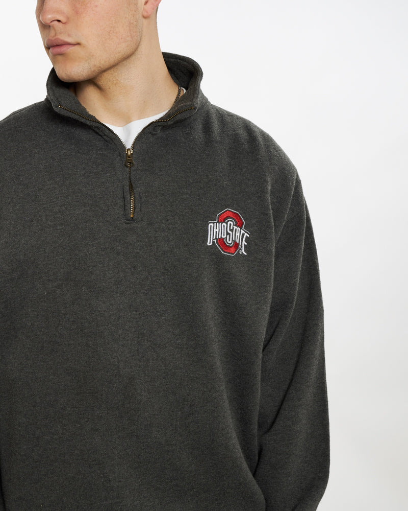 Vintage NCAA Ohio State Buckeyes Quarter Zip Sweater <br>XL