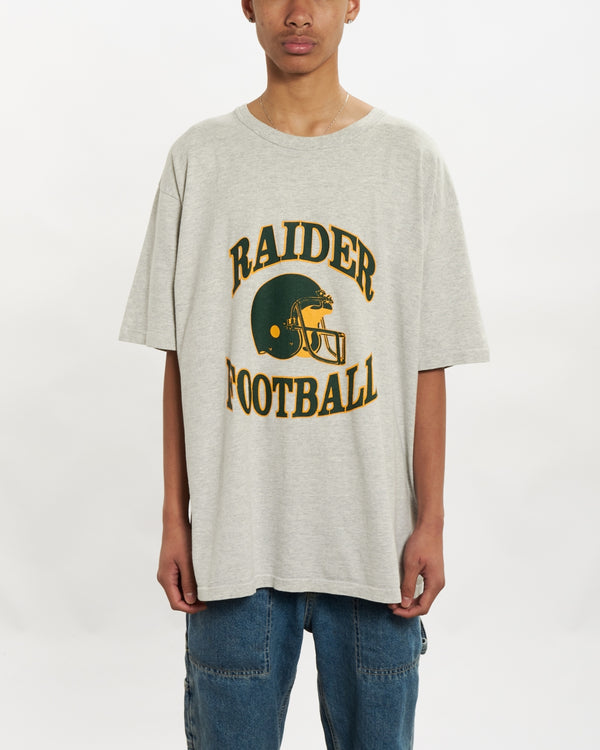 Vintage 90s Raider Football Tee <br>L , The Real Deal , newtown, sydney, australia, thrift store, opshop, preloved, secondhand, sustainable, retro, antique, 70s, 80s, 90s, 2000s, 00s, fashion, clothing, streetwear, trendy, garment, style, boutique, store, shop, archive, sale, cheap, best, top